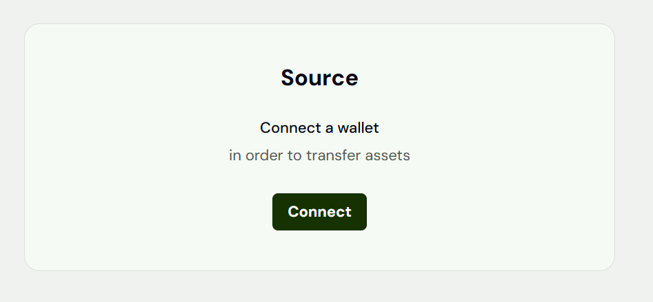 Step 1: Connect wallet button